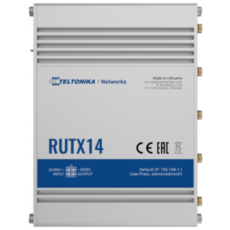 Teltonika RUTX14 LTE Cat12  Dual-Band Wifi Industrial Router