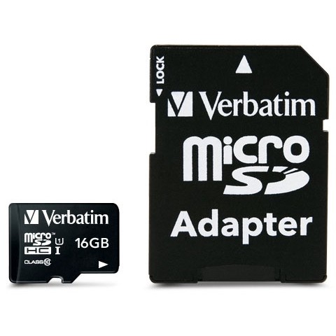 16GB Verbatim Premium MicroSDHC 80MB/s +Adapter