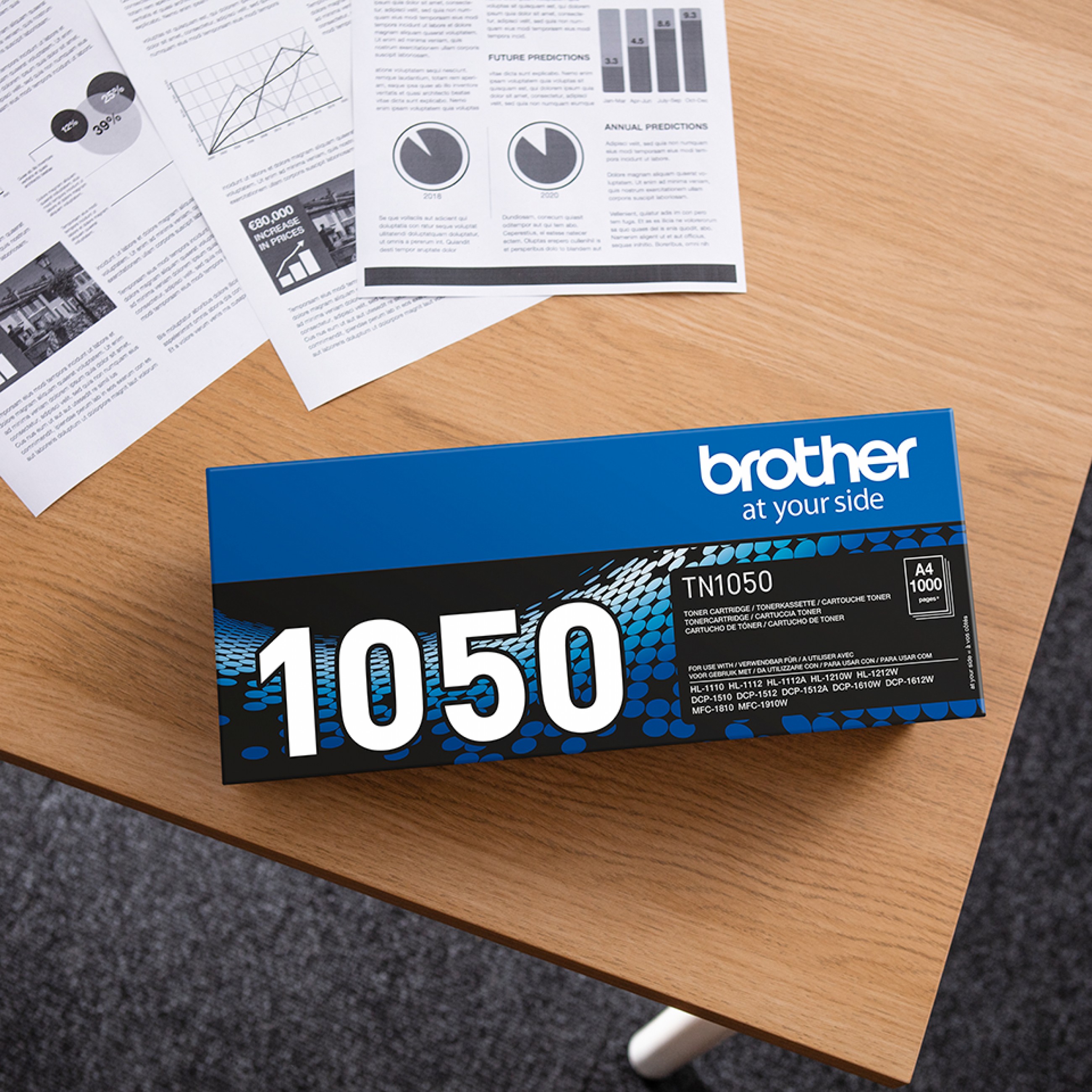 TON Brother Toner TN-1050 Schwarz bis zu 1.000 Seiten nach ISO/IEC 19752