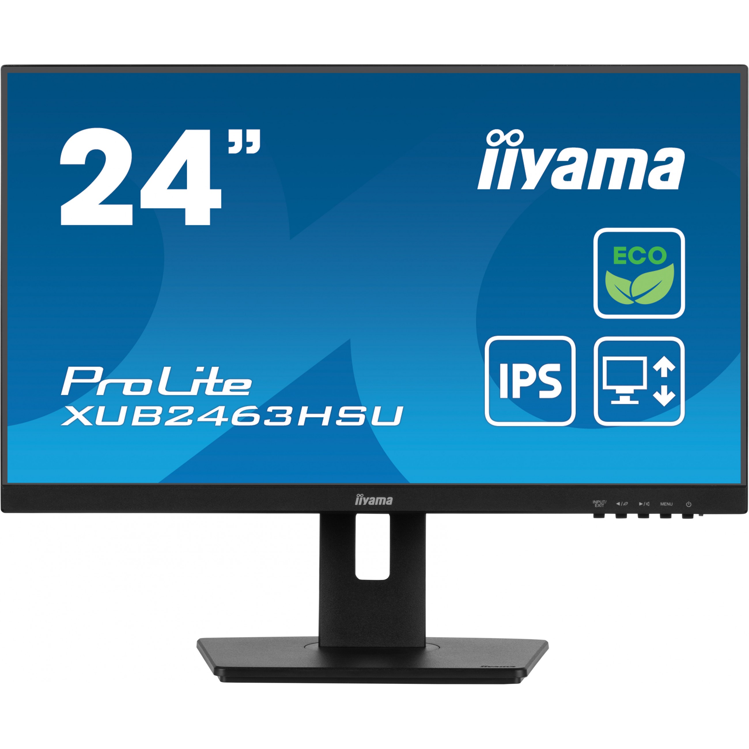 60,5cm/24" (1920x1080) Iiyama Prolite XUB2463HSU-B1 16:9 FHD IPS 100Hz 3ms HDMI DP USB LS Pivot Black