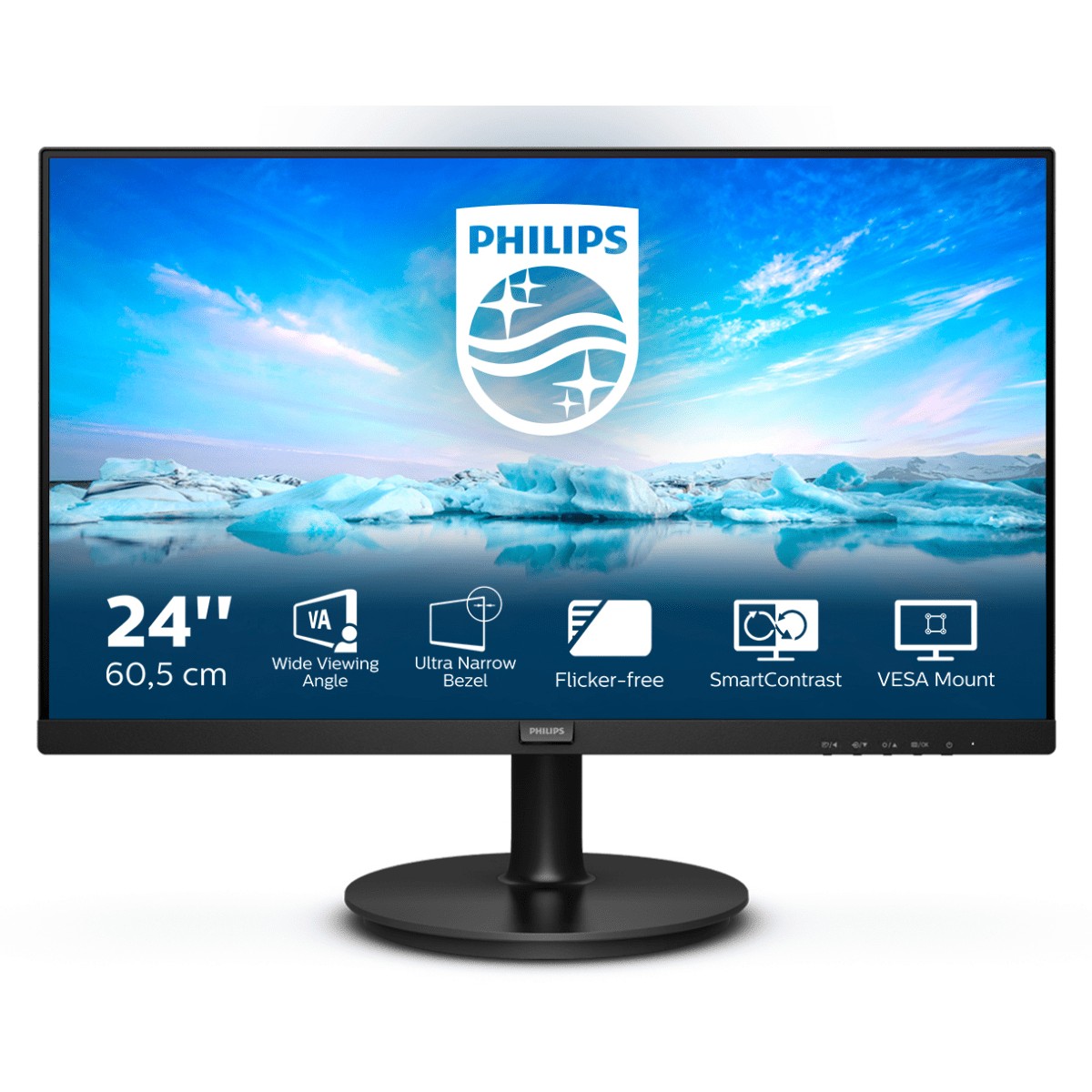 60,5cm/23,8" (1920x1080) Philips V Line 241V8L/00 Full HD 4ms 16:9 VGA HDMI black