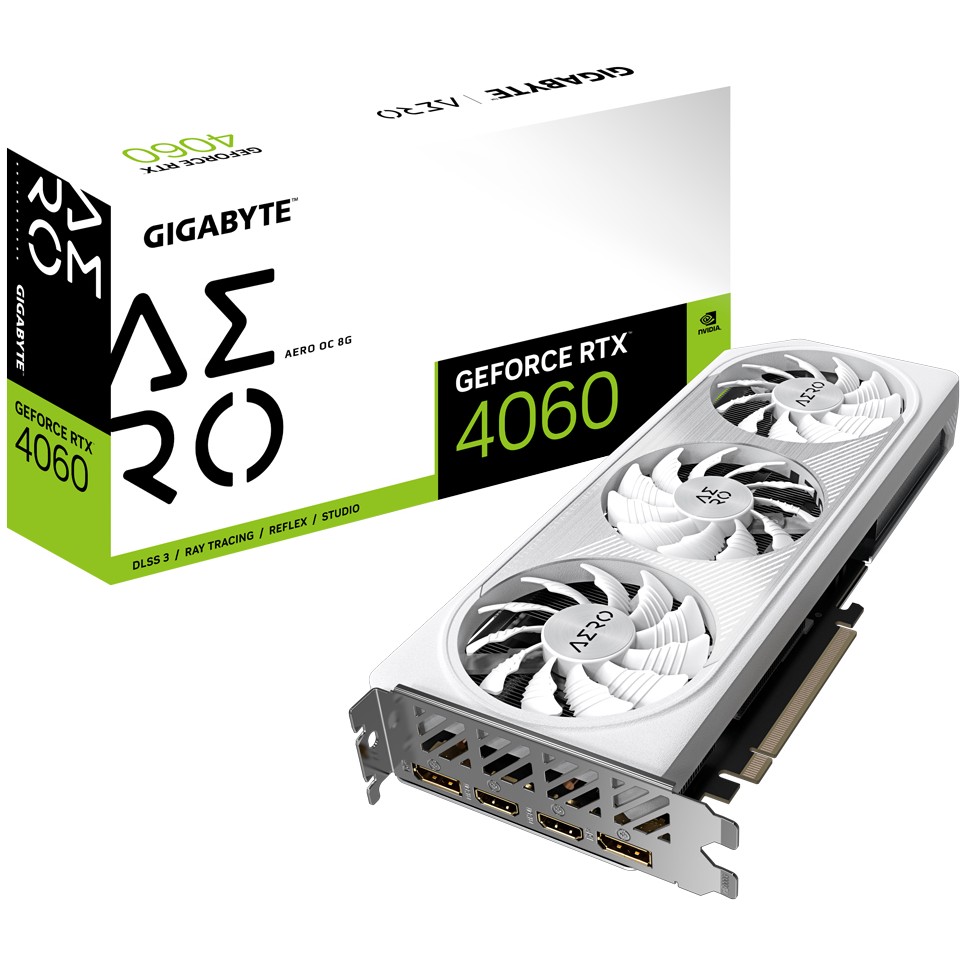 RTX 4060 8GB Gigabyte Aero OC GDDR6 3Fan