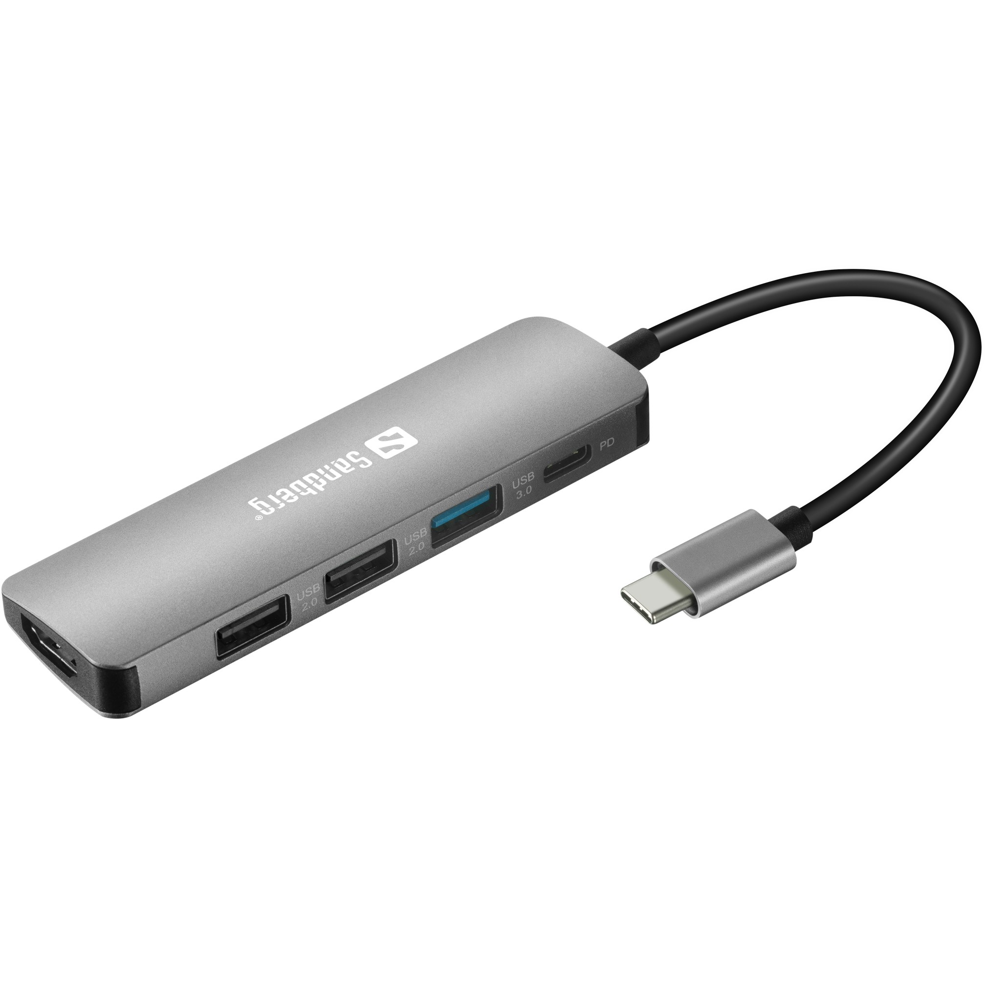 Sandberg 136-32 USB-C 5-in-1 PD 100W DockingStation Grau