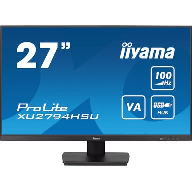 68,5cm/ 27" (1920x1080) Iiyama ProLite XU2794HSU-B6 FHD 100Hz 1ms HDMI DP USB LS Black
