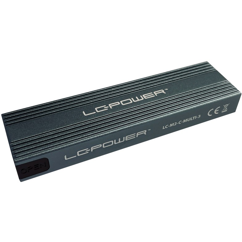 M.2 LC-M2-C-MULTI-3 LC-Power USB3.2 M.2-SSD-Gehäuse (NVMe & SATA)