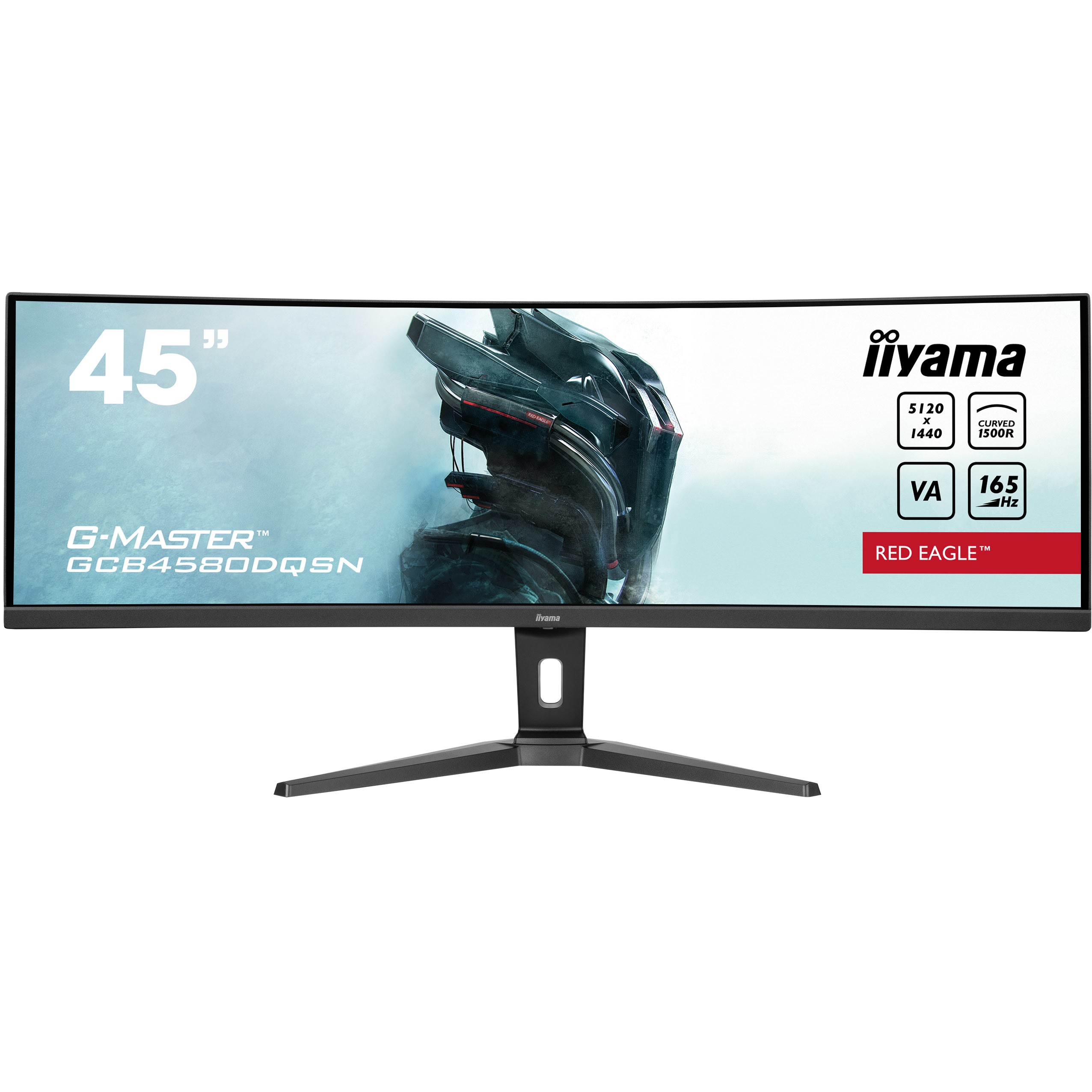 113cm/45" (5120x1440) Iiyama G-MASTER GCB4580DQSN-B1 32:9 DQHD Curved 165Hz 0,8ms HDMI DP USB-C RJ45 KVM LS Black