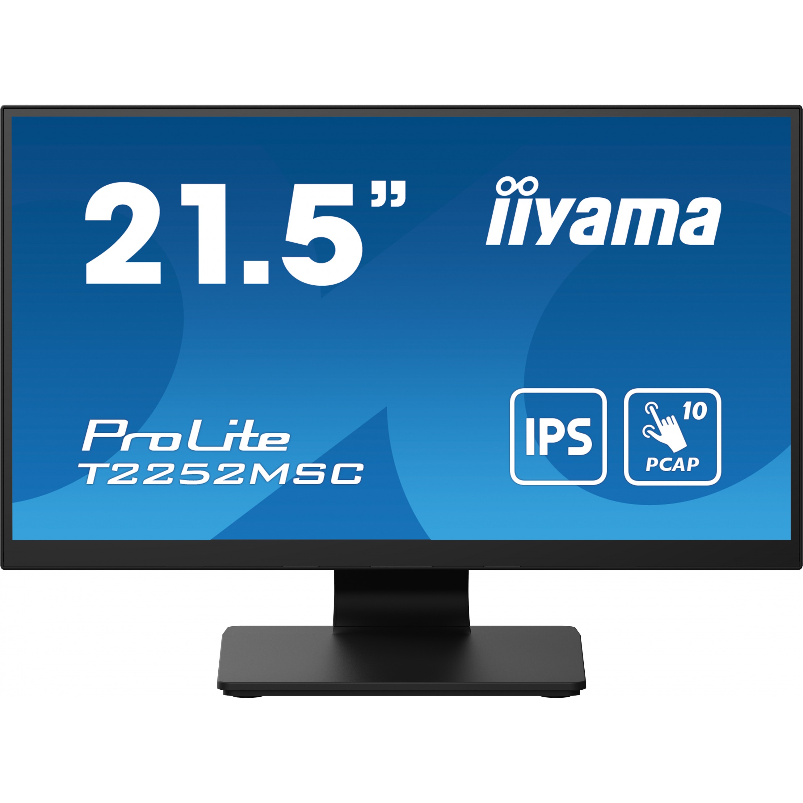 54,6cm/21,5" (1920x1080) Iiyama T2252MSC-B2 FHD IPS 5ms USB HDMI DP VESA Black