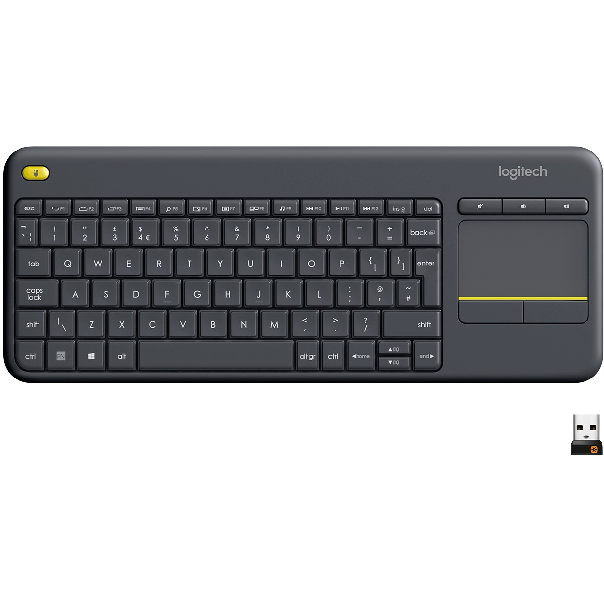 Logitech K400 Plus Wireless black QWERTY US