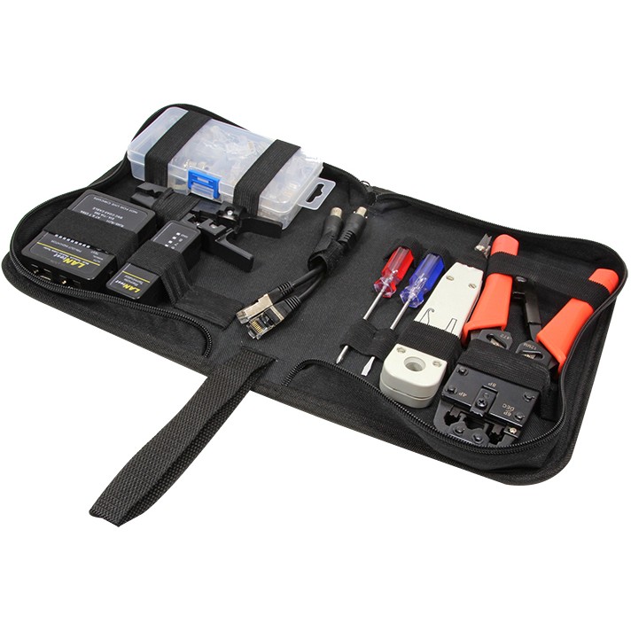 Management Werkzeug Netzwerk Werkzeug Set mit Tasche, 6 parts, PrimeLine LogiLink