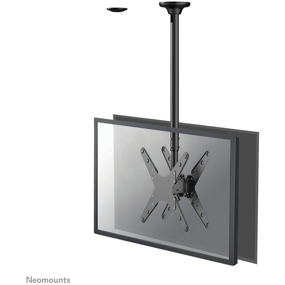 Doppelte Deckenhalterung für Flachbildschirme/Fernseher 32'' bis 75" 2x 50KG Black Neomounts